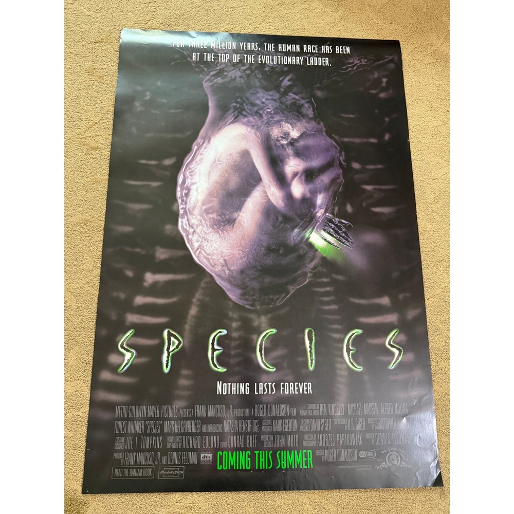 Species 1995 Original Movie‎ Poster HR Giger Sci-Fi Horror 27x40 Teaser Vintage